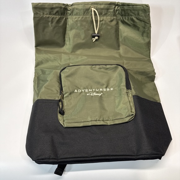 Disney Handbags - Adventures by Disney Green Backpack Waterproof Lining Drawstring Lightweight
